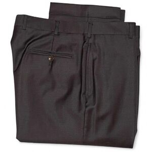 Brooks Brothers Fitzgerald Wool Dress Pants Brown 36W 29L Lined Flat Front Cuff